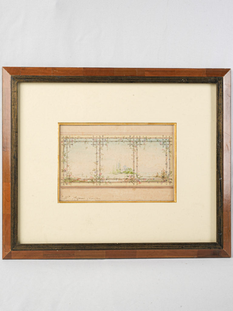 Exquisite vintage watercolor ceiling design