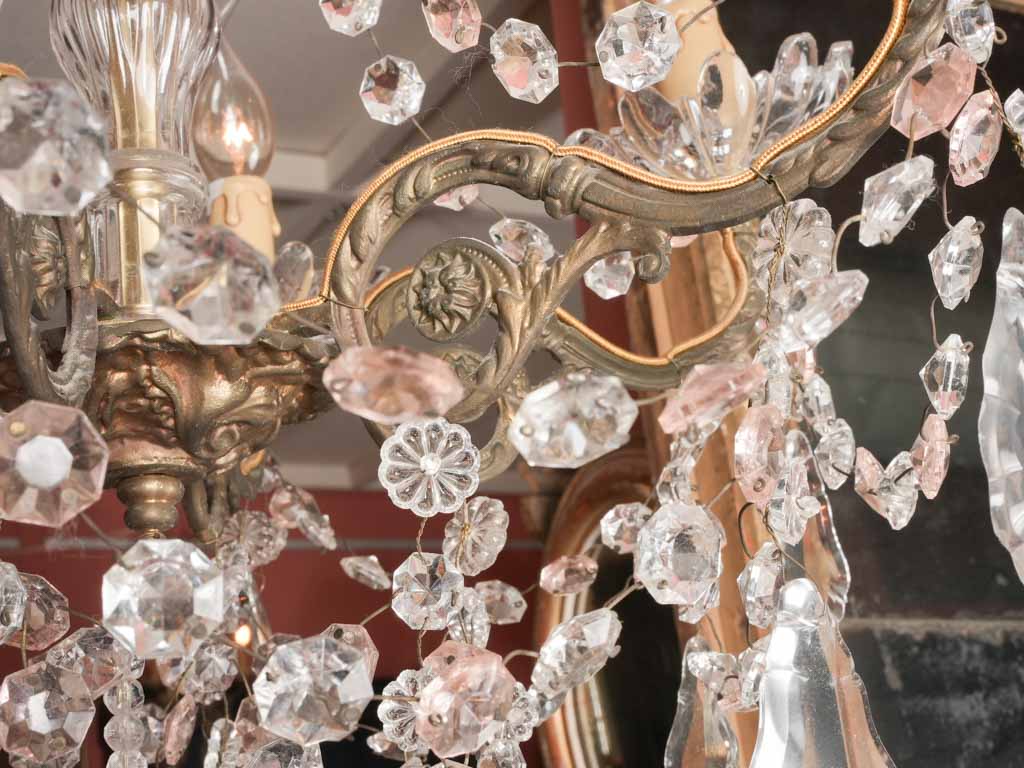 Refined beaded crystal chandelier decor