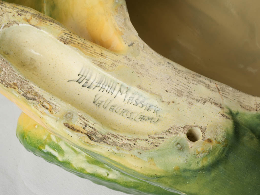 Rare monumental French pottery frog