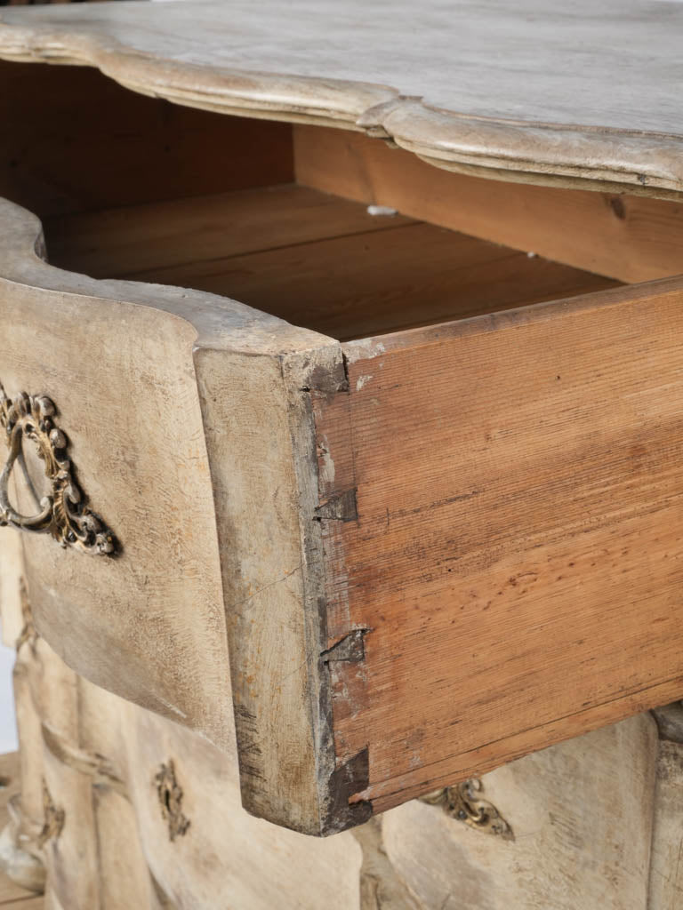 Large Dutch 18th-Century Serpentine Commode in Oak w/ Layered Paint Finish - 37½"x 46"