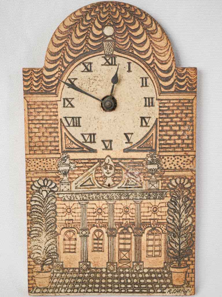 Vintage French ceramic wall clock