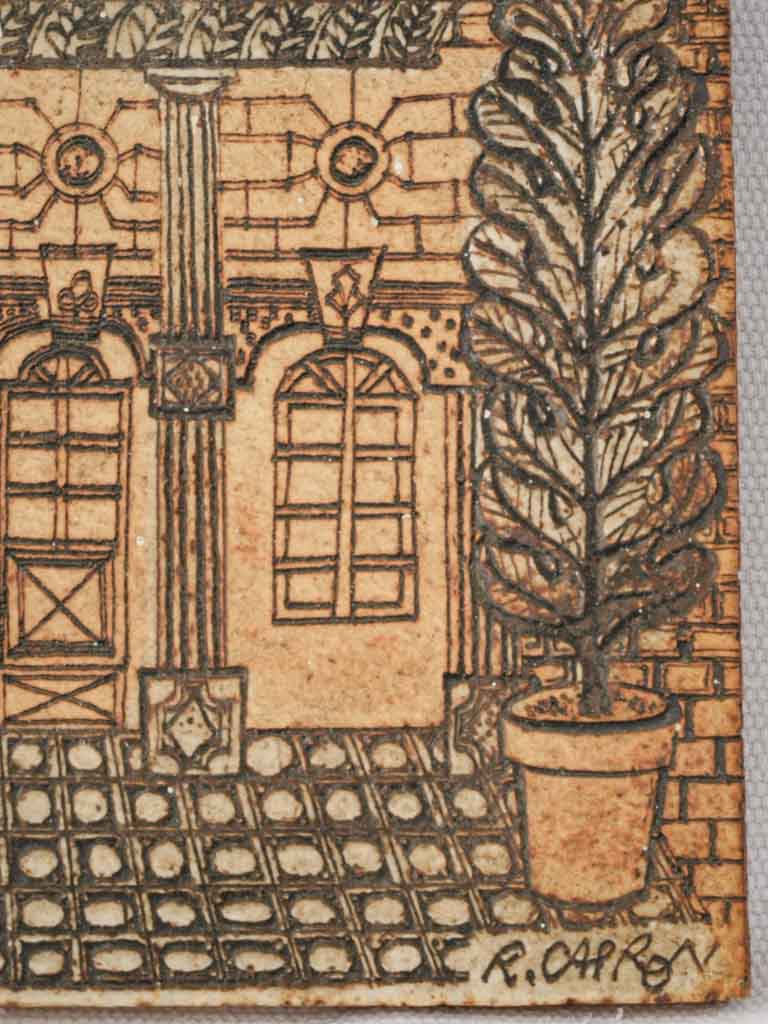 Mediterranean palette ceramic clock