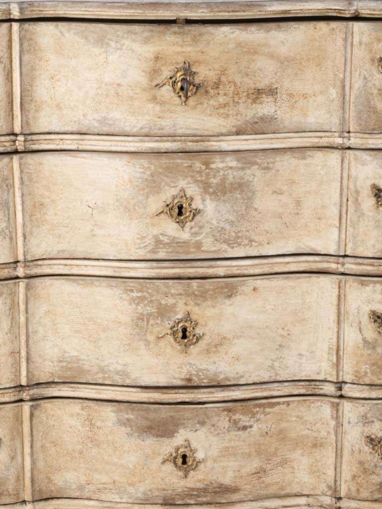 Large Dutch 18th-Century Serpentine Commode in Oak w/ Layered Paint Finish - 37½"x 46"