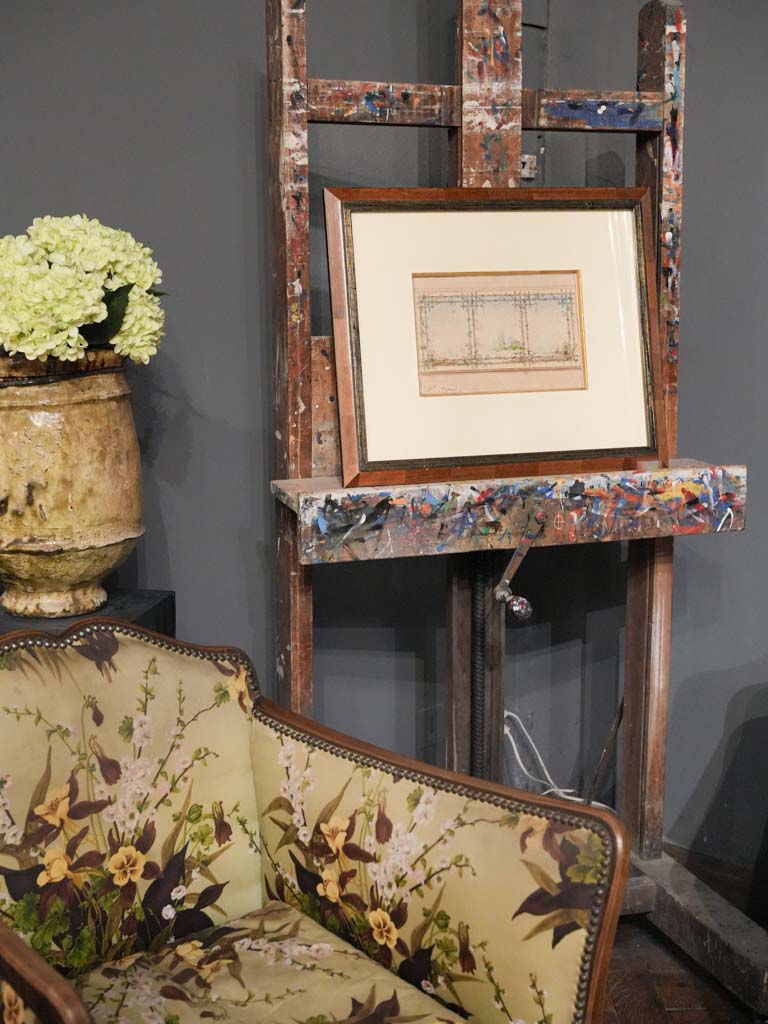 Elegant pastoral scene ceiling artwork