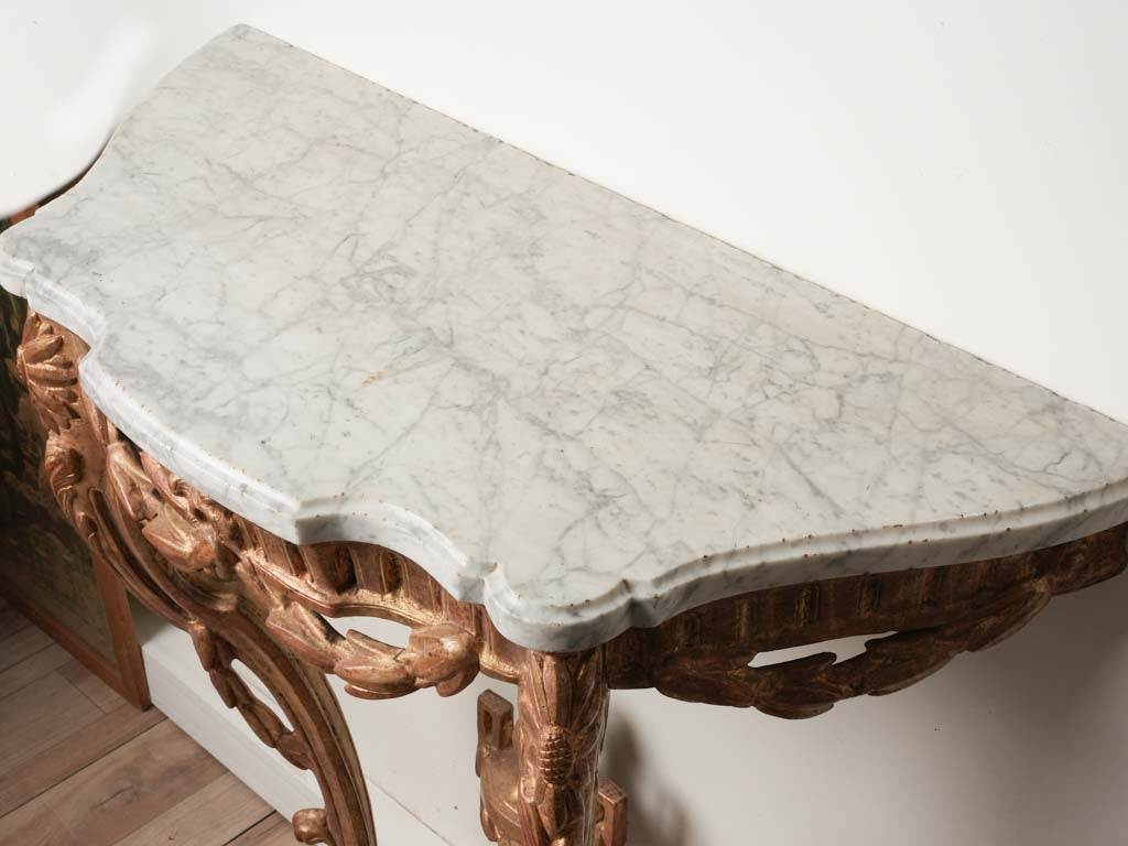 Louis XVI style gilded console table
