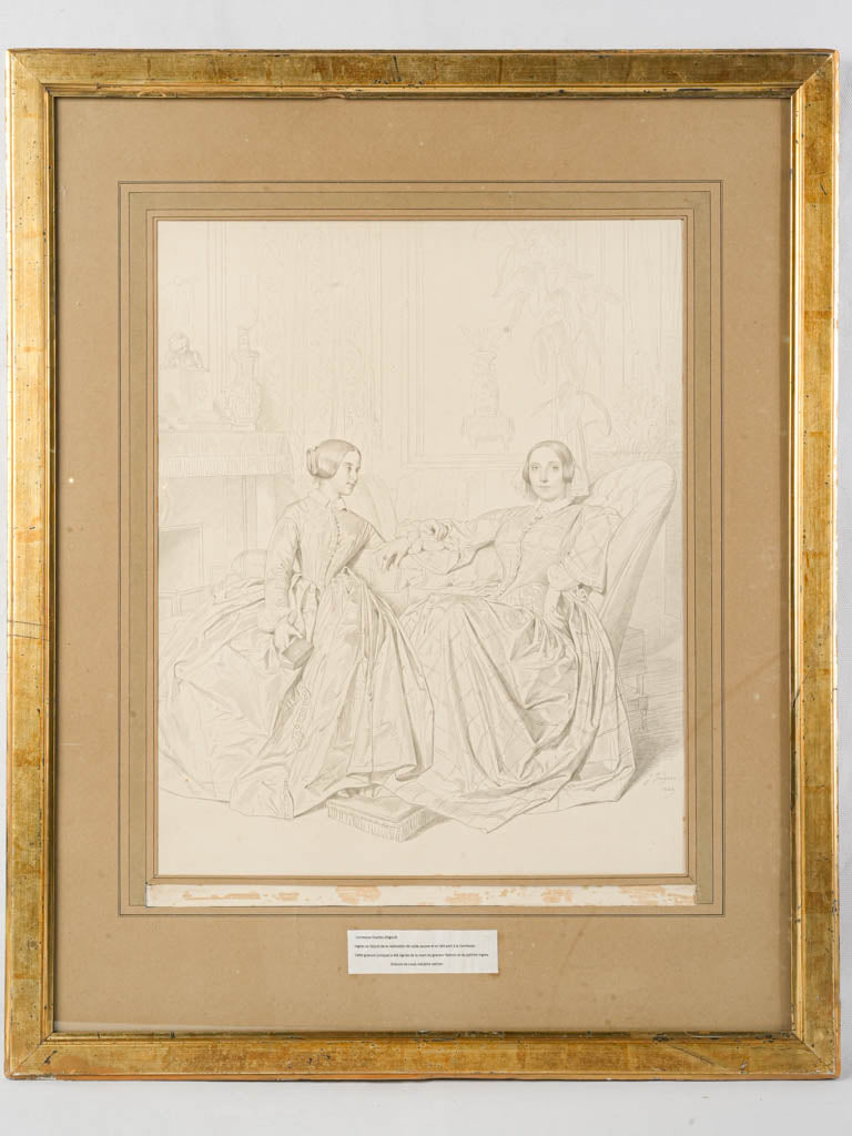 Antique signed engraving artwork