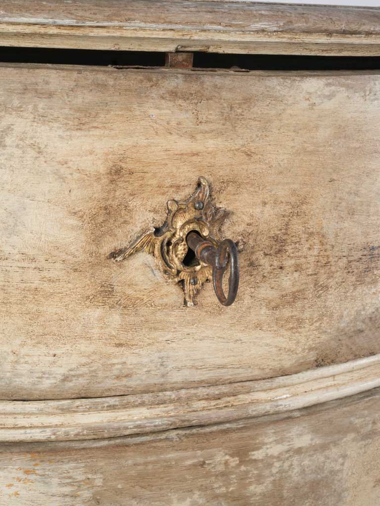 Large Dutch 18th-Century Serpentine Commode in Oak w/ Layered Paint Finish - 37½"x 46"