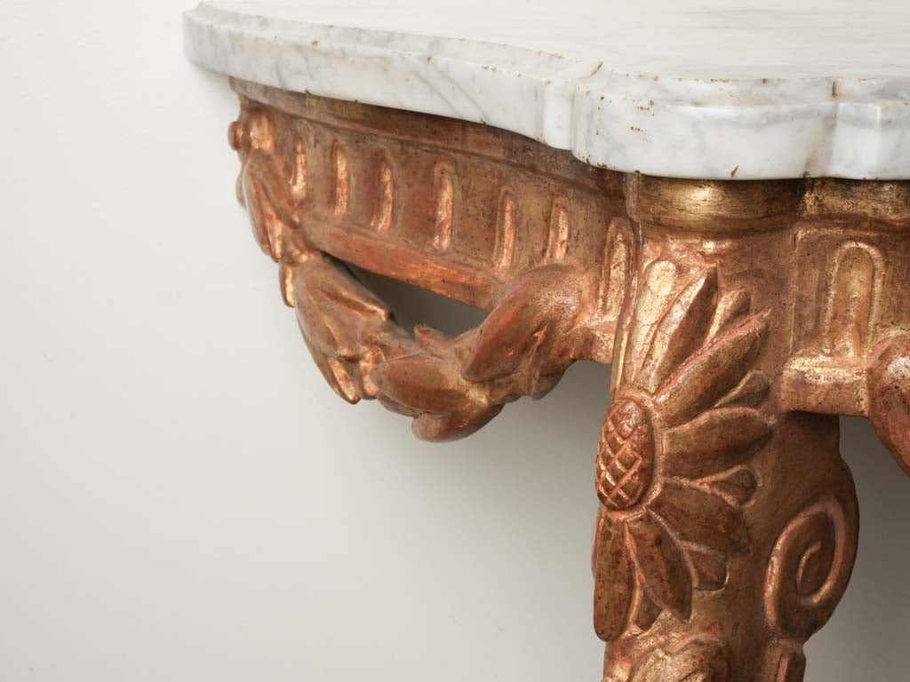 Authentic antique console table, 32¼ inch high