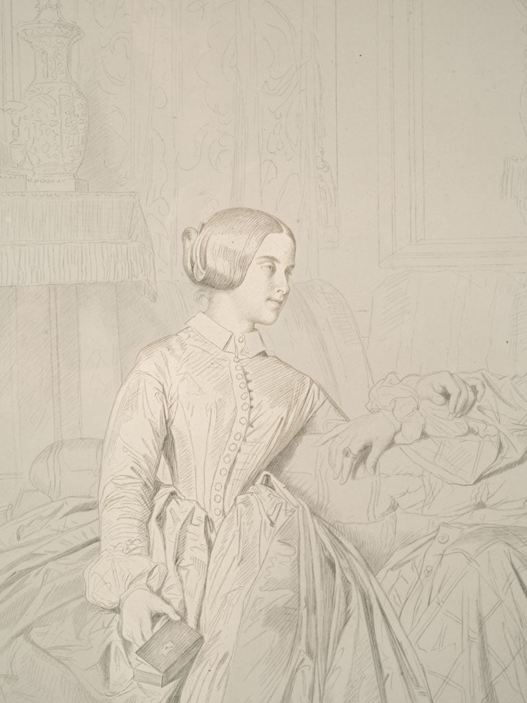 Vintage 19th-century engraving art