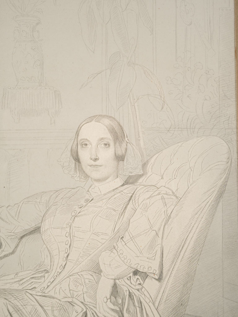 Masterful signed portrait engraving