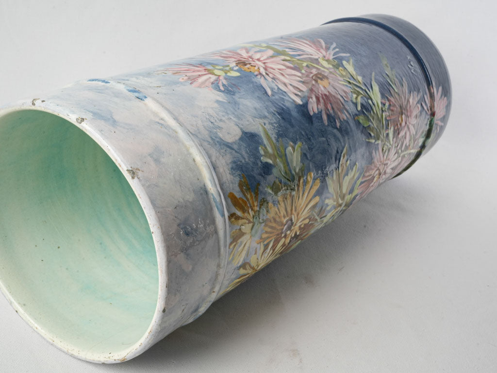 Artistic hand-crafted tall floral vase