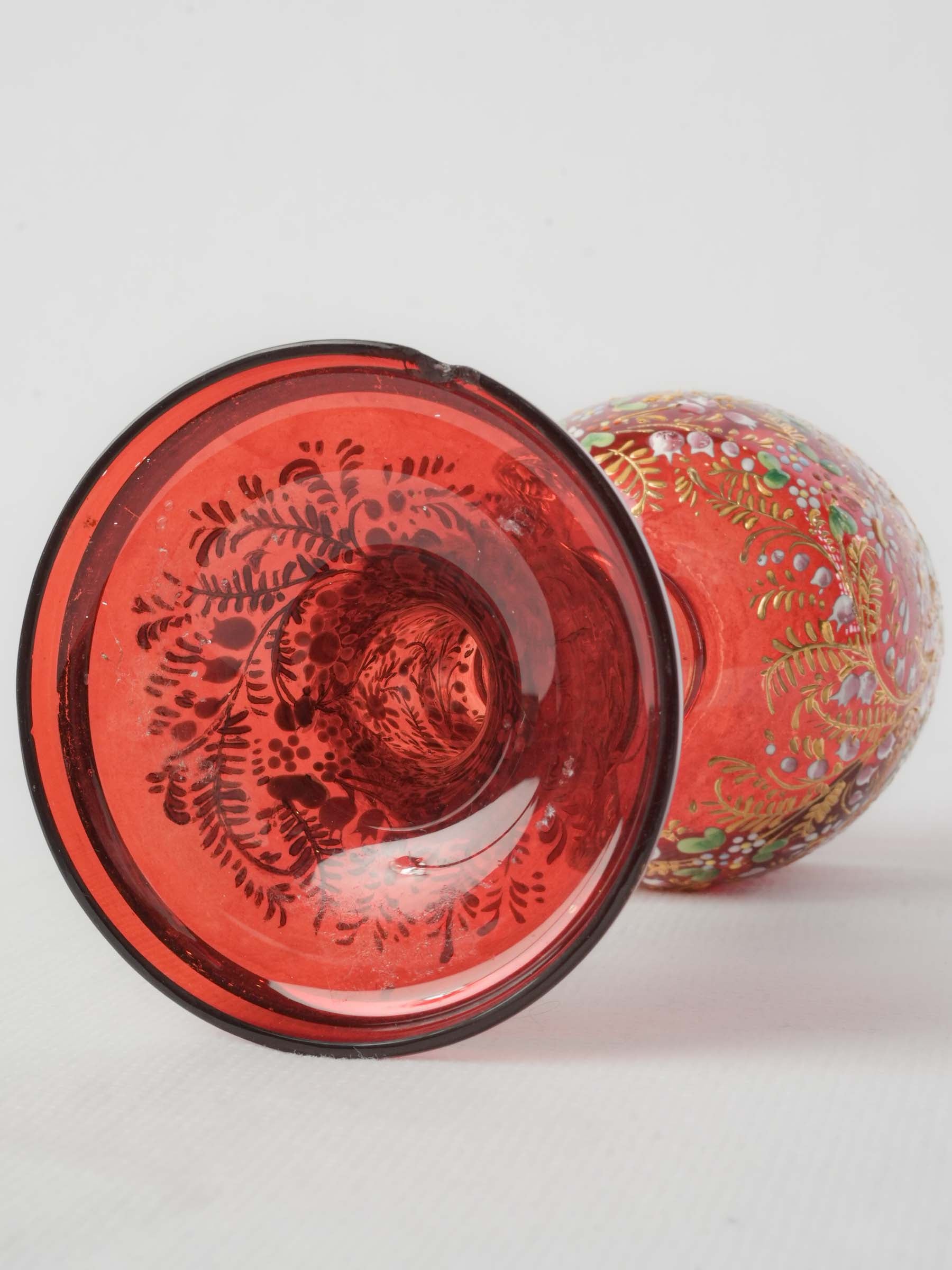 Intricate Moser-Style Fine Goblet