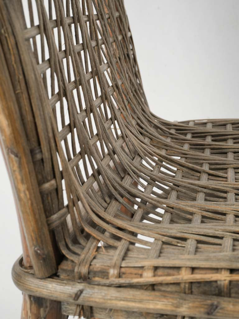 Stylish vintage French wicker chair