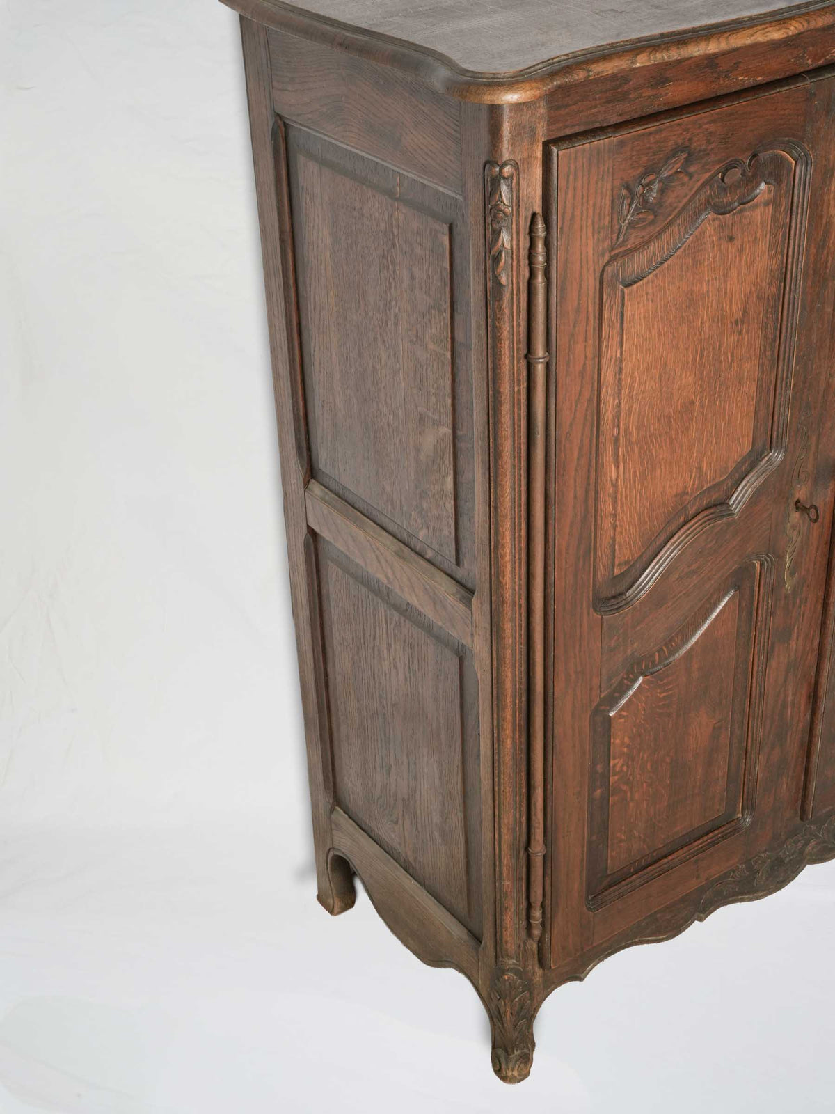 Charming Antique French Country Kitchen Cupboard with Rustic Patina - 51½" x 53½"