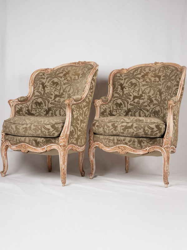 Elegant antique Louis XV armchairs