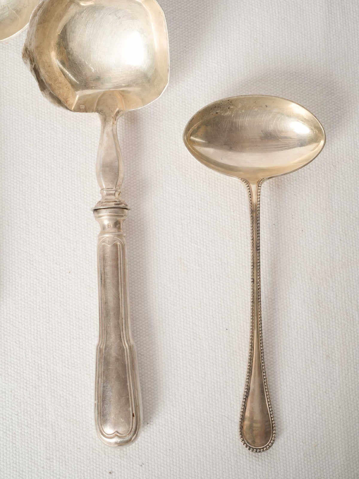 Set of Four Antique French Silver-Plated Ladles