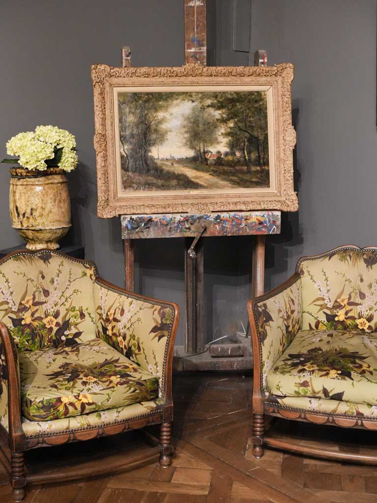 Ornate rocaille gilt frame artwork