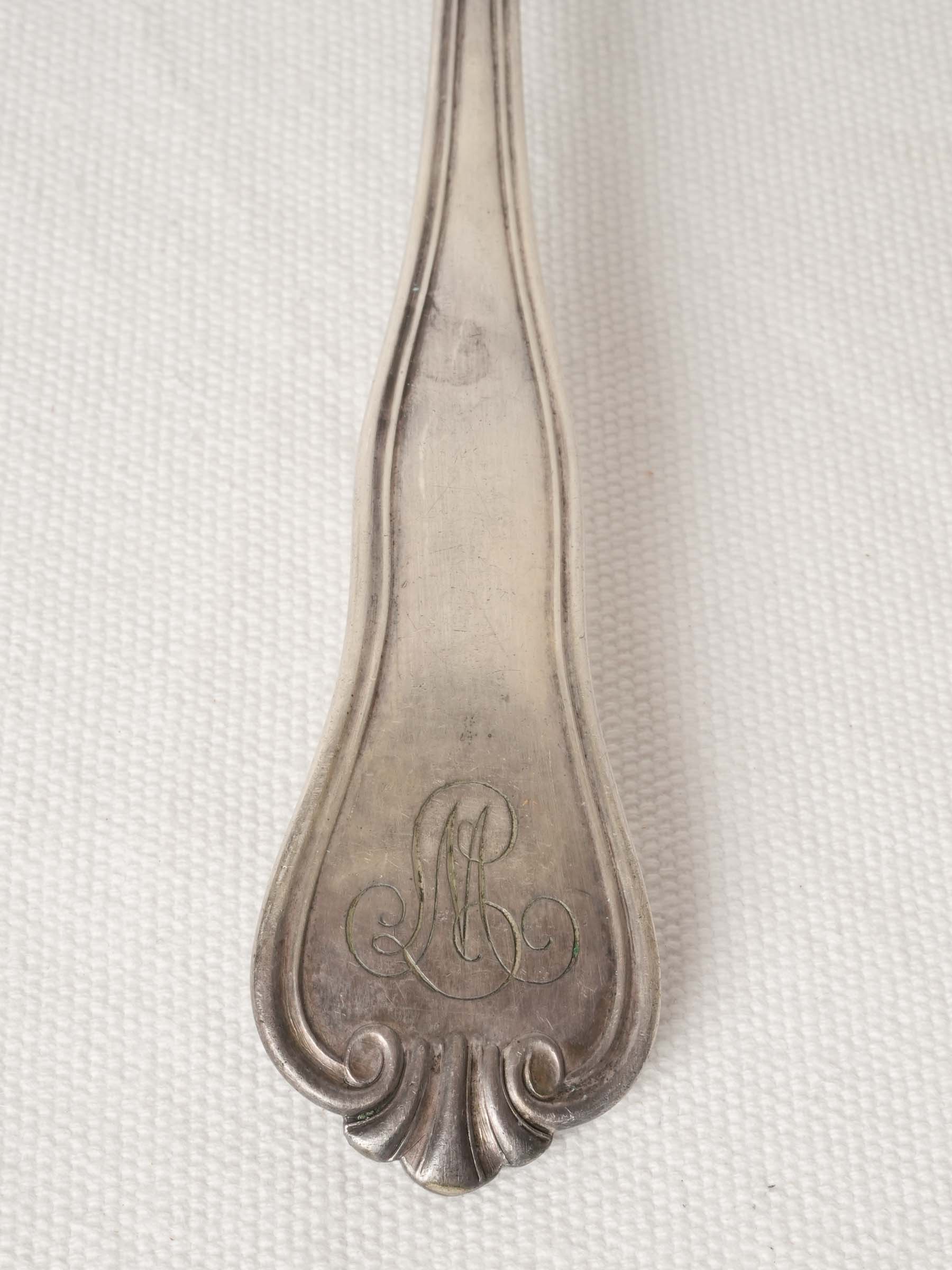 Set of Four Antique French Silver-Plated Ladles