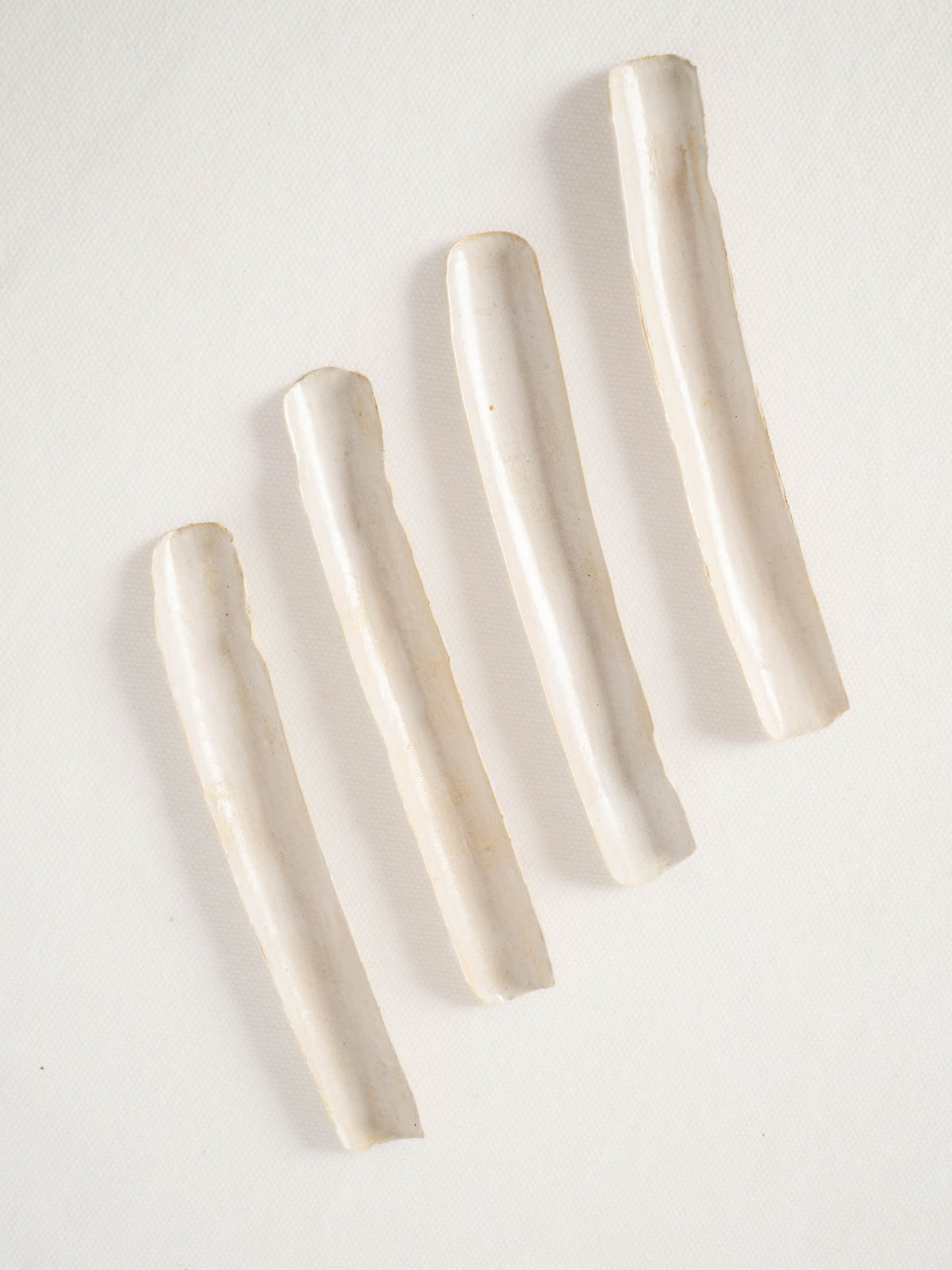 Set of Four Handmade Porcelain Marrow Dishes