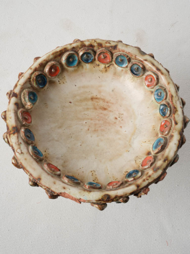 Mediterranean-inspired decorative ceramic chalice