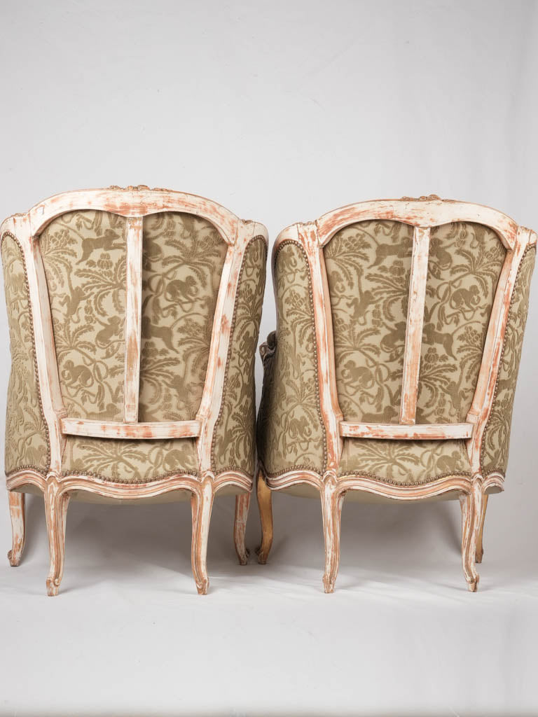 Classic monkey-patterned elegant seating furniture