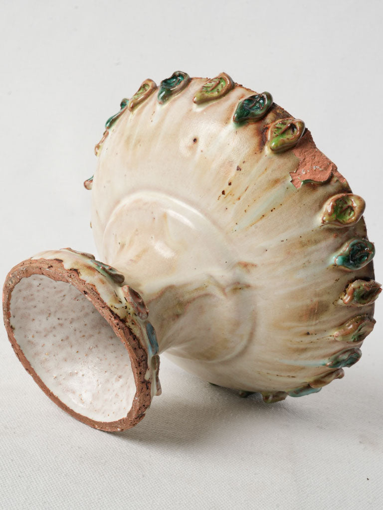 French patina textured ceramic bowl