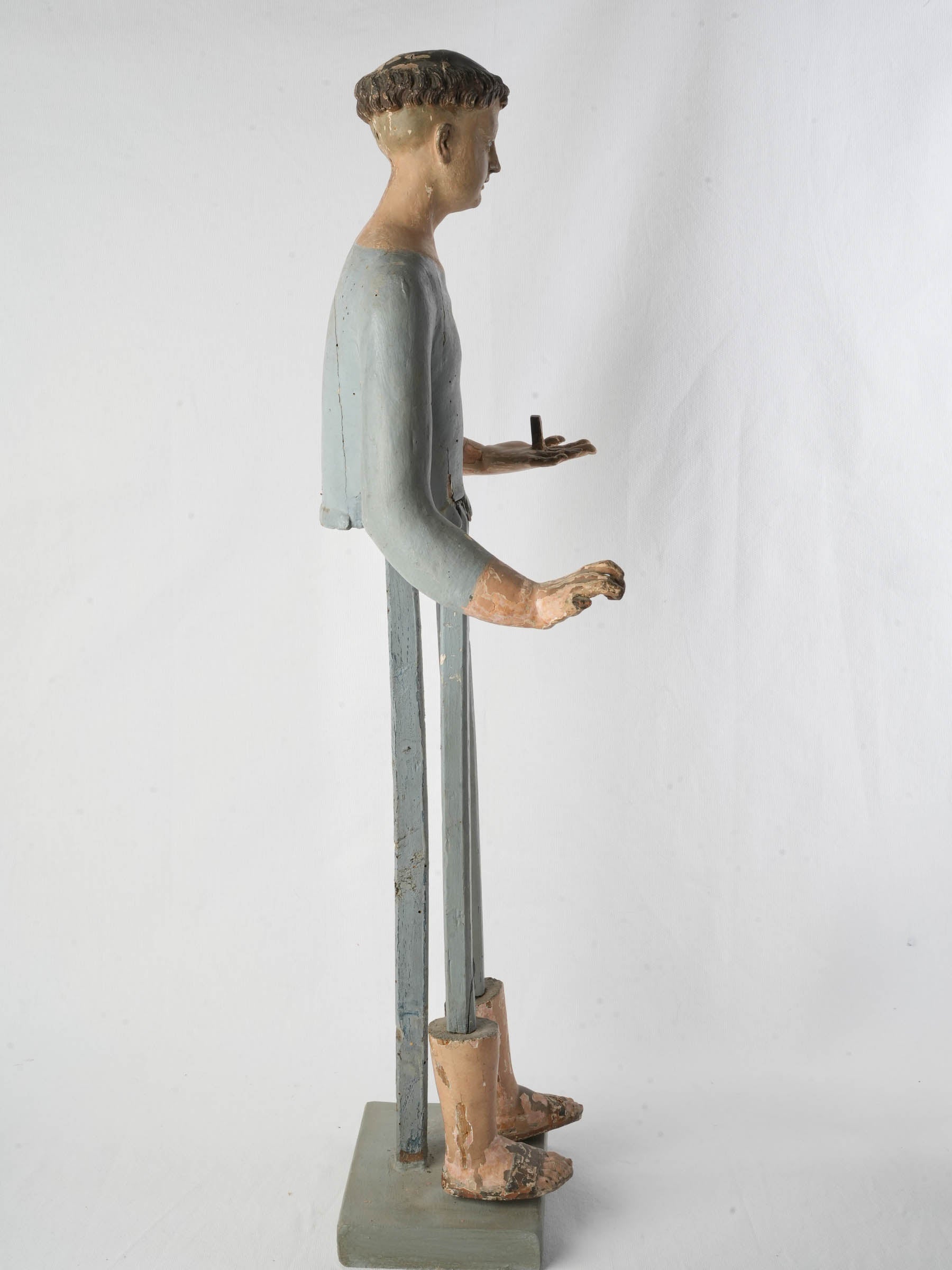 Exquisite sulfide-eyed religious statue