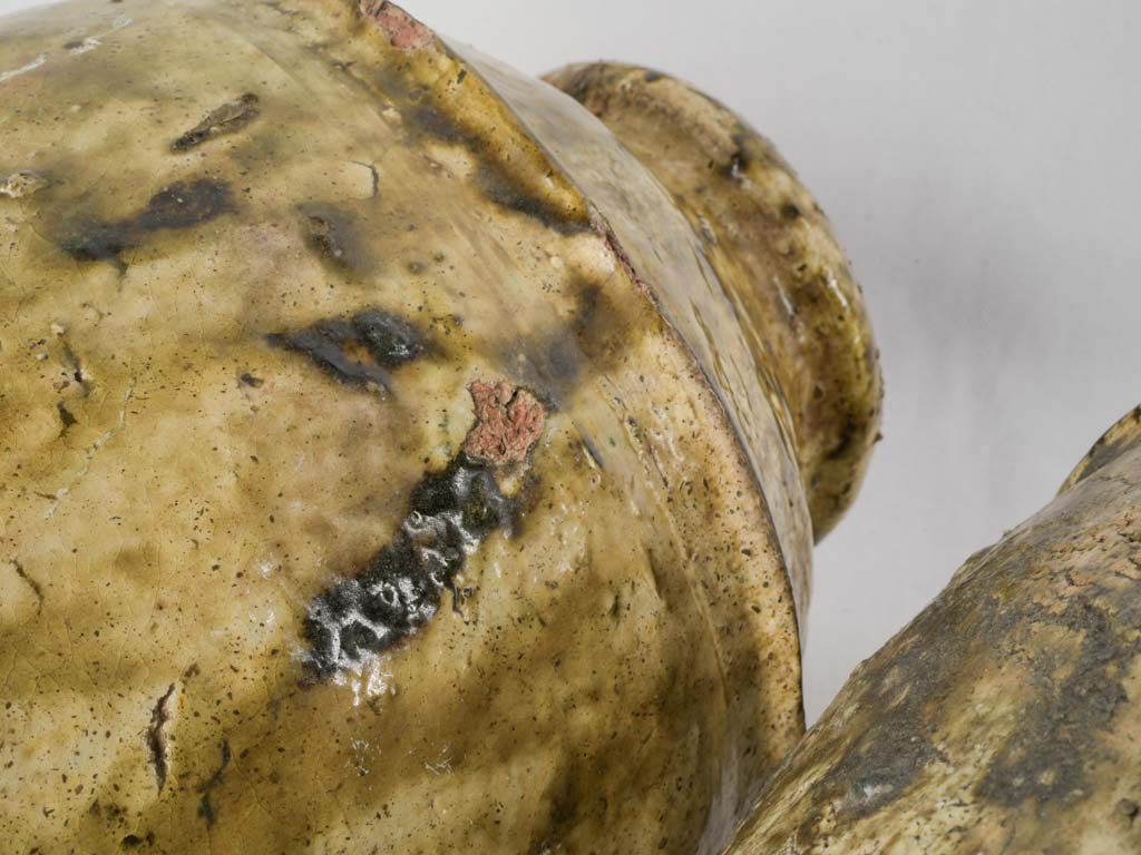 Textured artistic garden urns