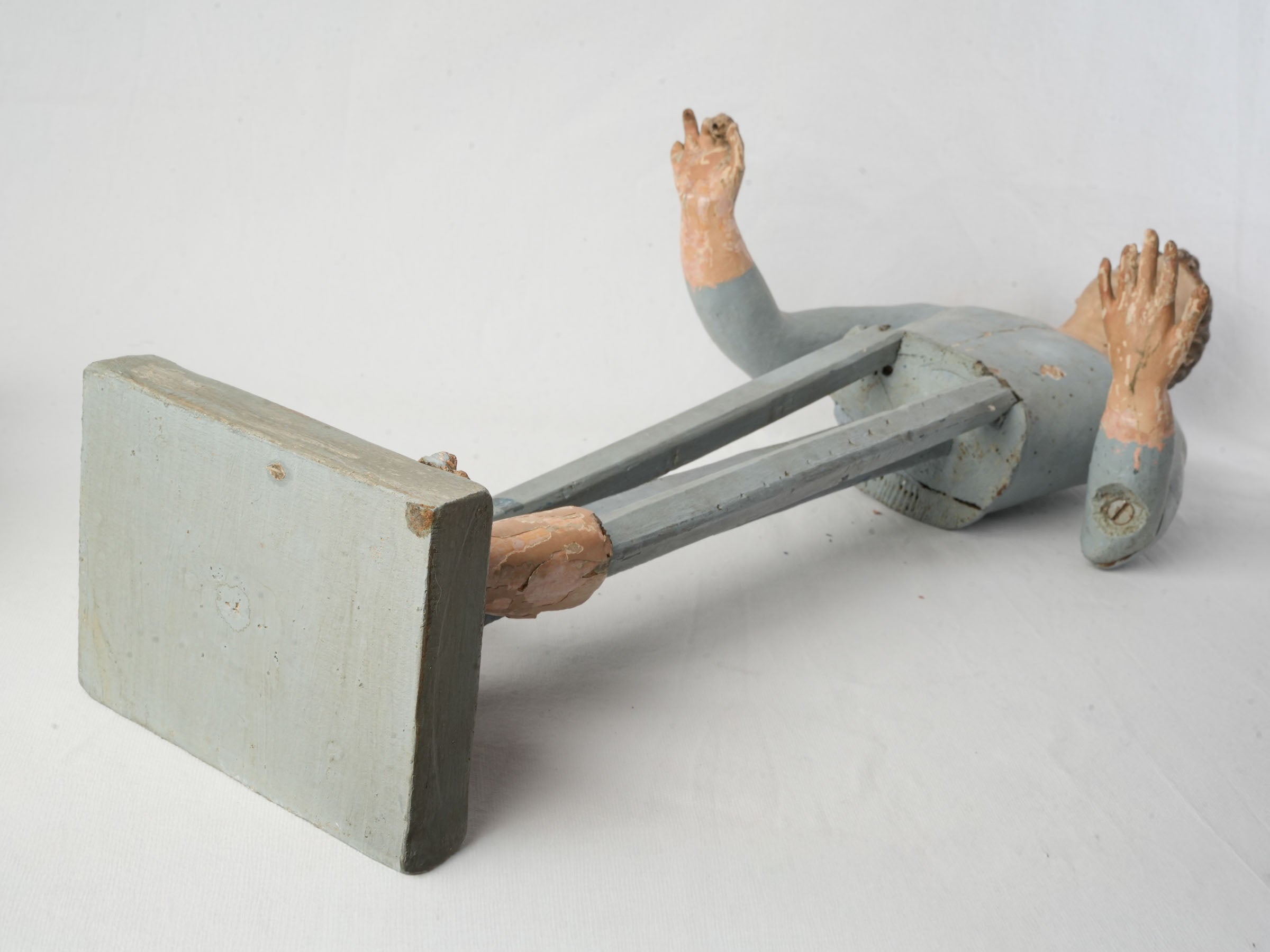 Blue painted sacral Capipote figure