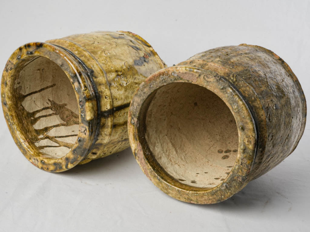 Vintage ceramic rustic urns