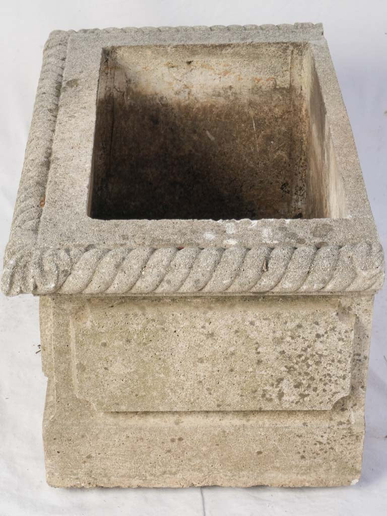 Rustic patina limestone garden basin