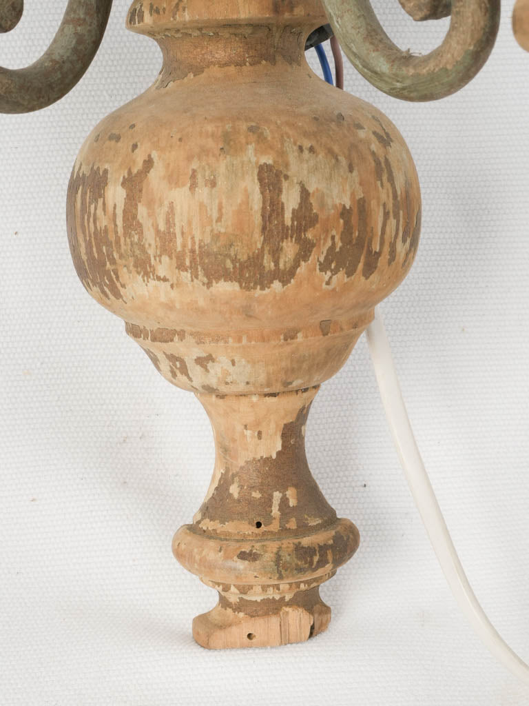 Aged rustic 1950s wall light