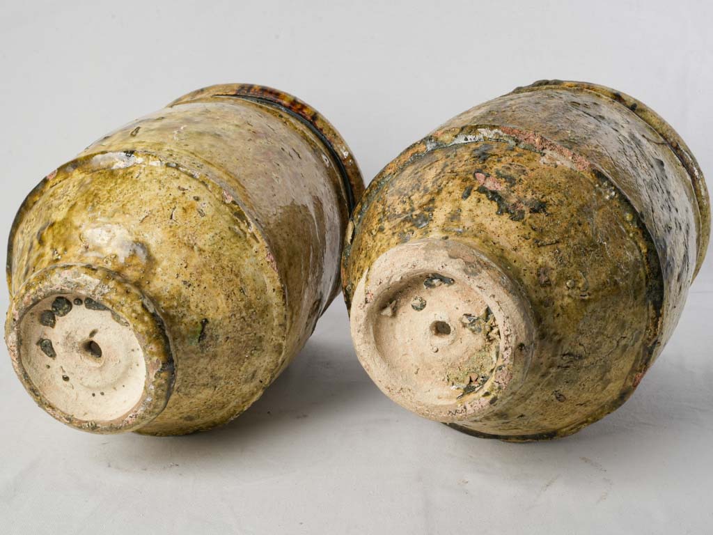 Unique sculptural glazed planters