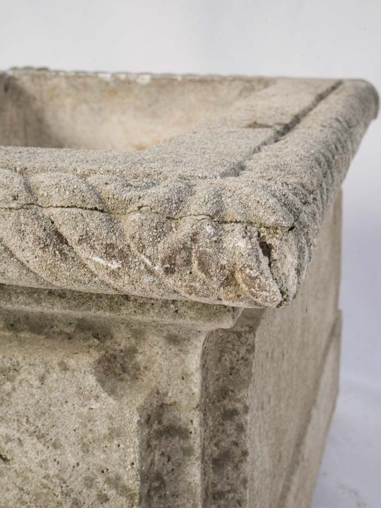 Substantial aged stone garden vessel