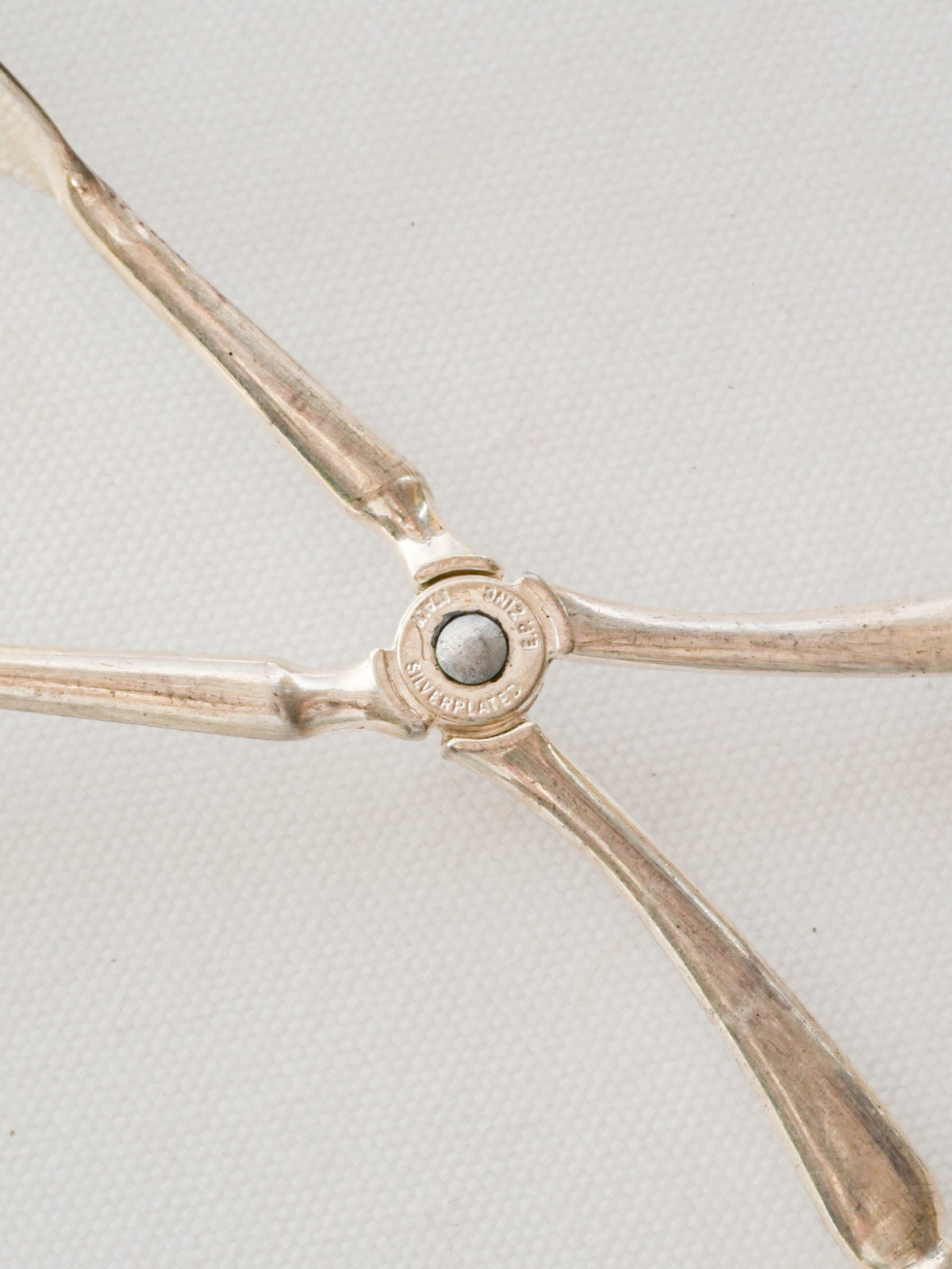 Pair of Antique French Silver Plate Serving Tongs
