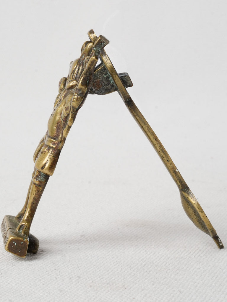 Patinated solid brass decorative piece