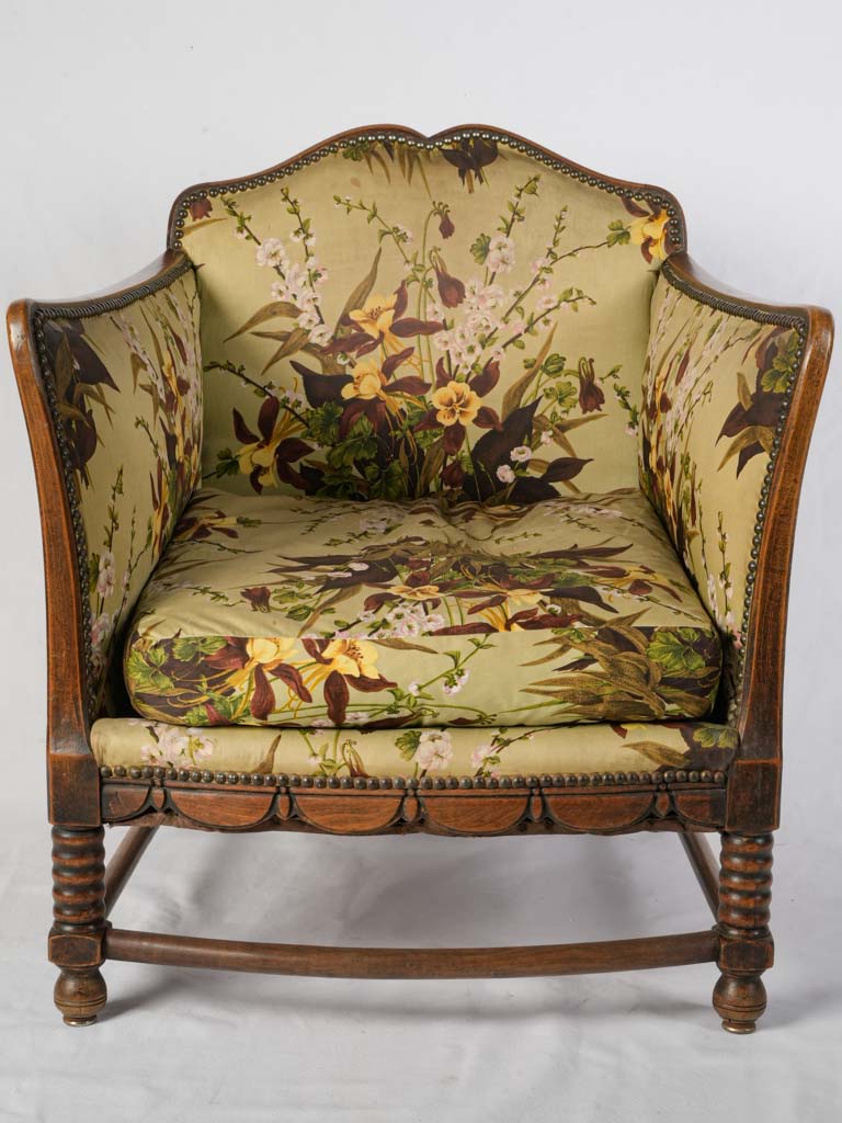 Sophisticated winter garden motif upholstery