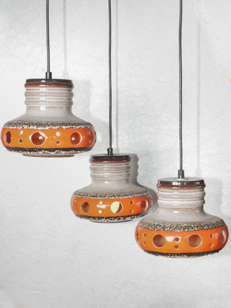 Vintage ceramic pendant light fixture