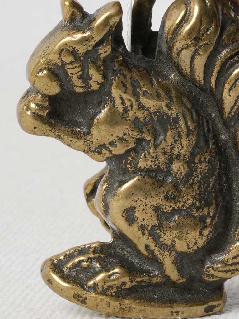 Patina-finished bronze door knocker  
