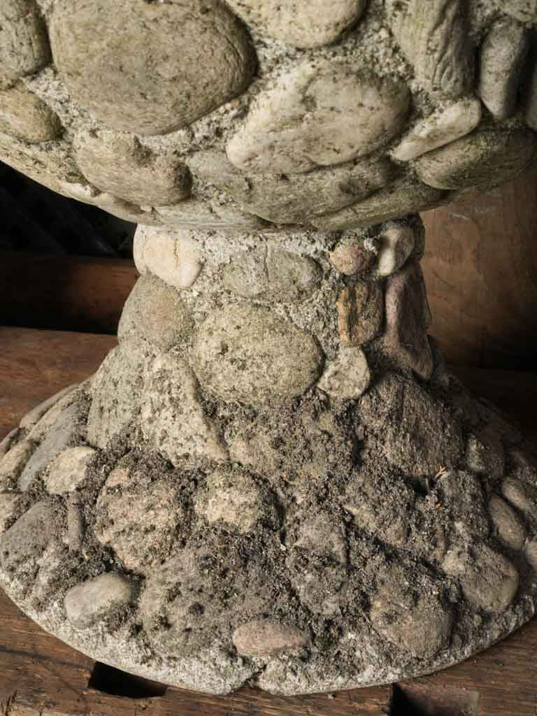 Natural patina concrete planters