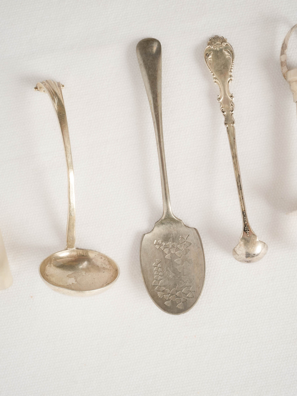 Collection of Antique Silver Plated Sugar Serving Spoons
