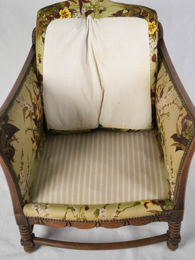 Intricate crafted silk armchairs