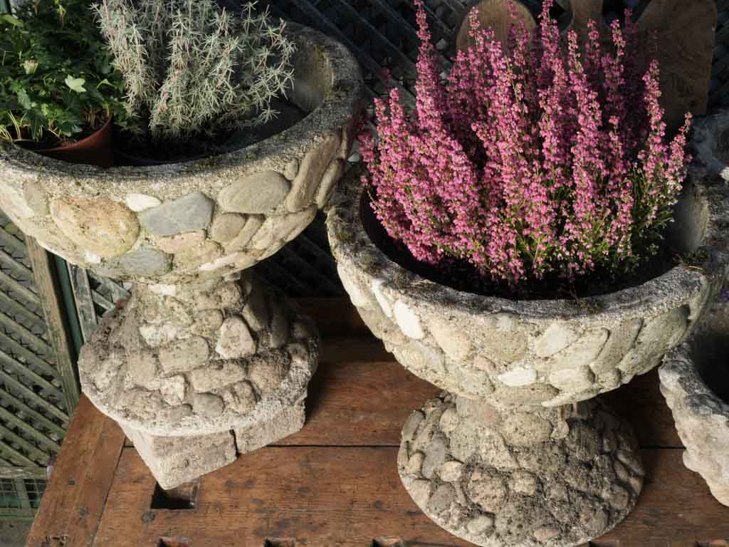 Decorative garden path planters