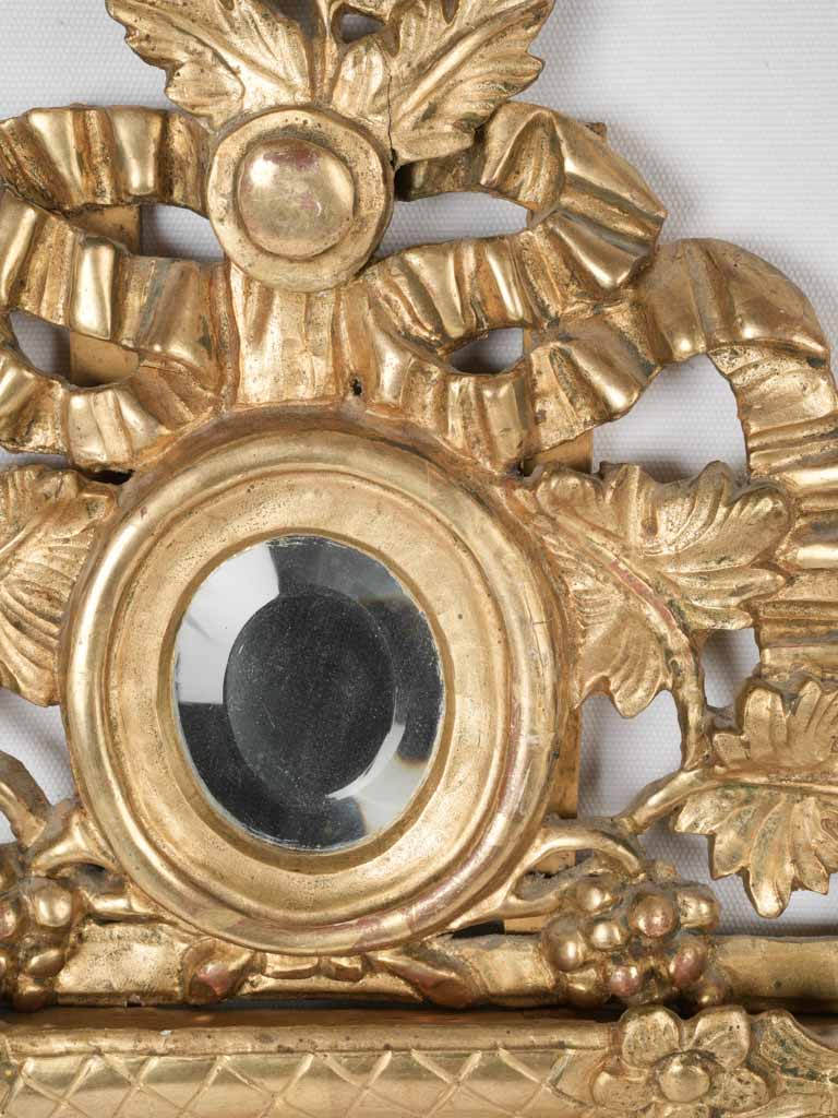 Vintage, gilded Louis XVI parclose mirror