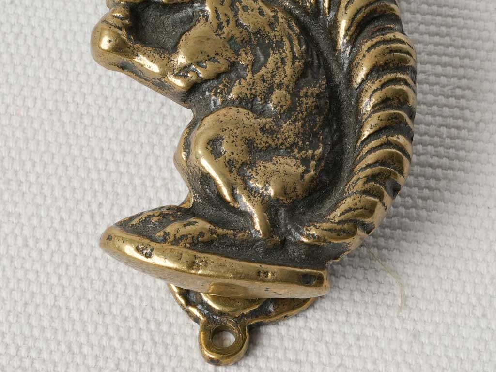 Detailed relief squirrel door knocker  