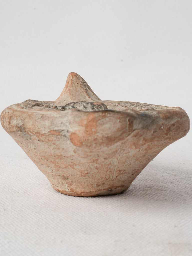 Historic carved terracotta lamp decor