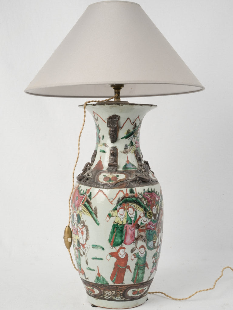 Antique blue Nankin table lamp