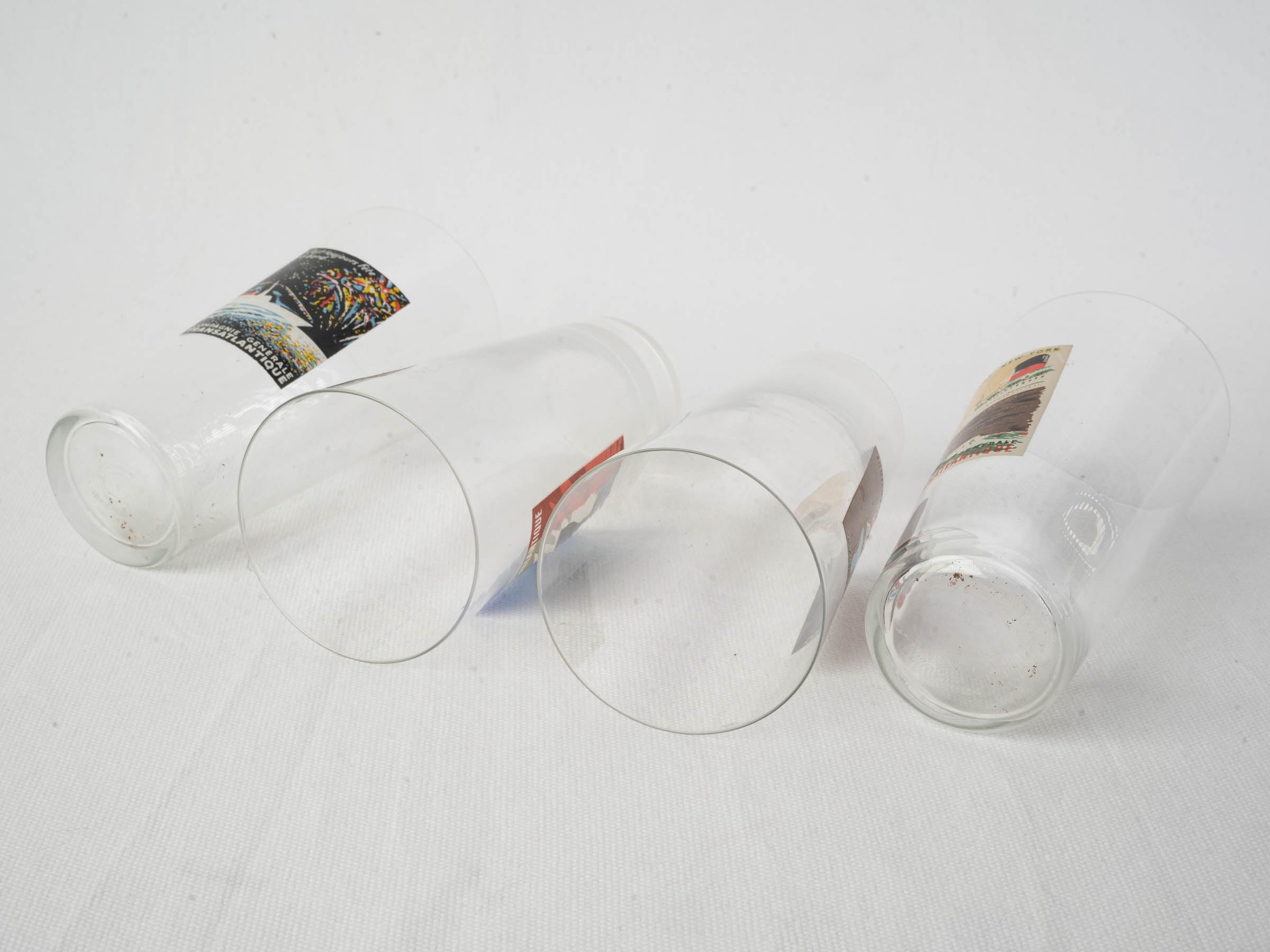 Historical glass collection pieces