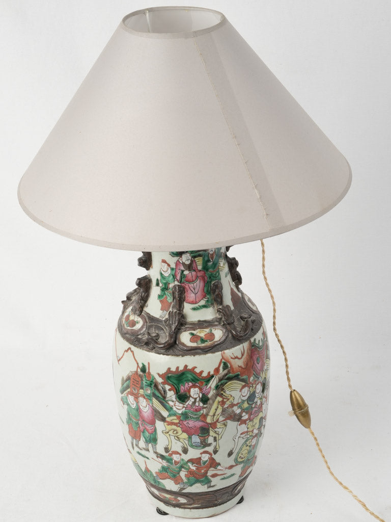 Exquisite antique Chinese baluster lamp