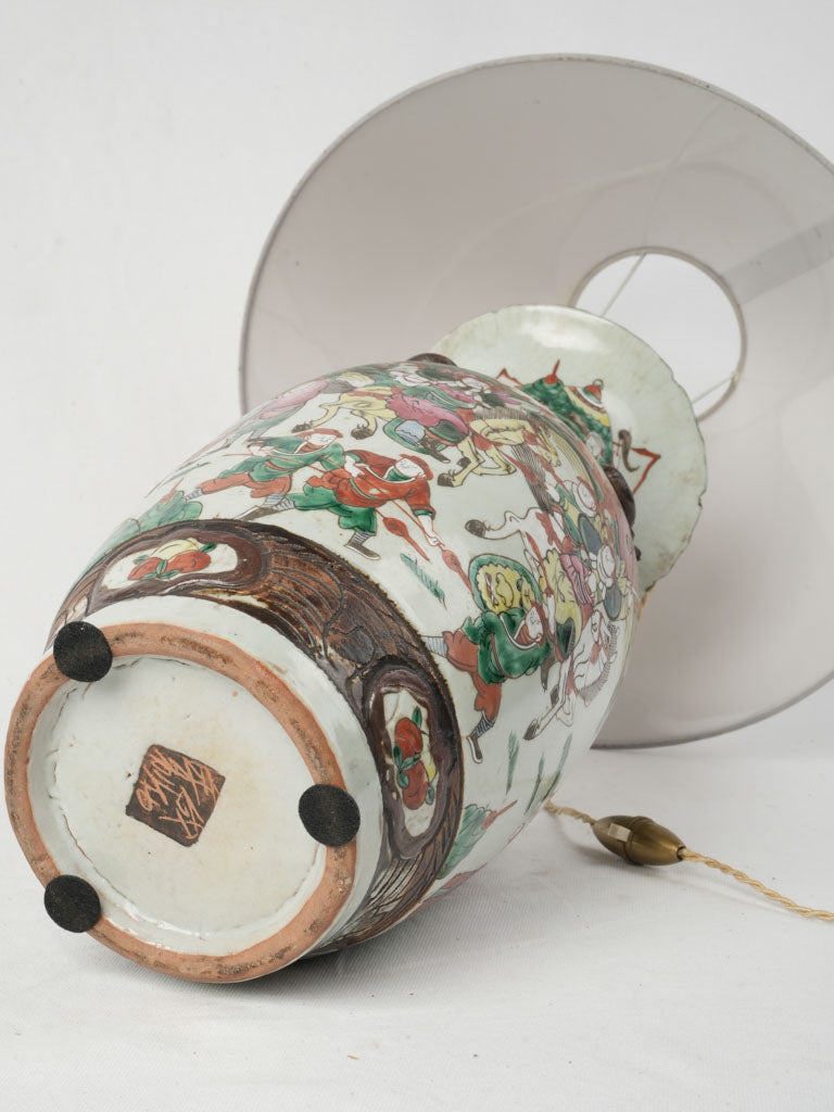 Antique Chinese Jingdezhen baluster lamp